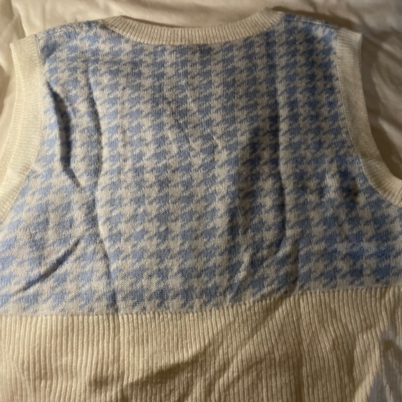 Cropped Blue and white sweater vest H&M - Picture 3 of 4